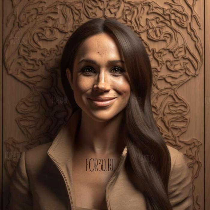 Meghan Markle 3 stl model for CNC